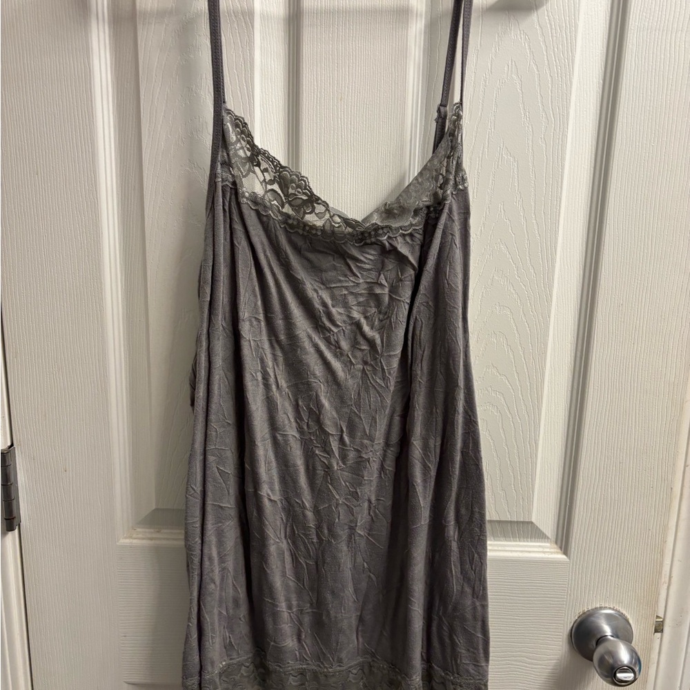 Maurices Gray Lace Trim Camisole